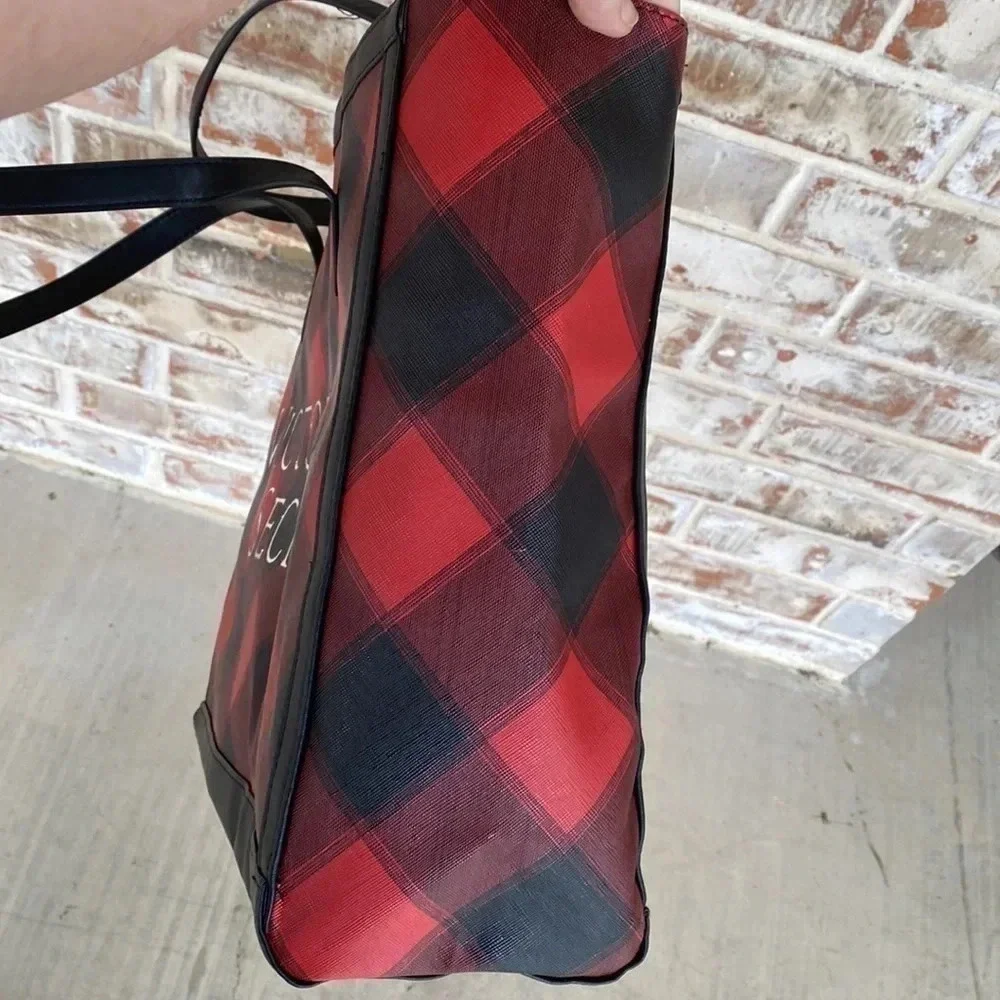 Victoria’s‎ Secret Red And Black Plaid Tote Bag